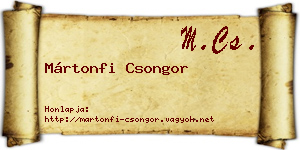 Mártonfi Csongor névjegykártya