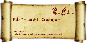 Mártonfi Csongor névjegykártya