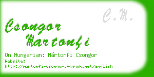 csongor martonfi business card